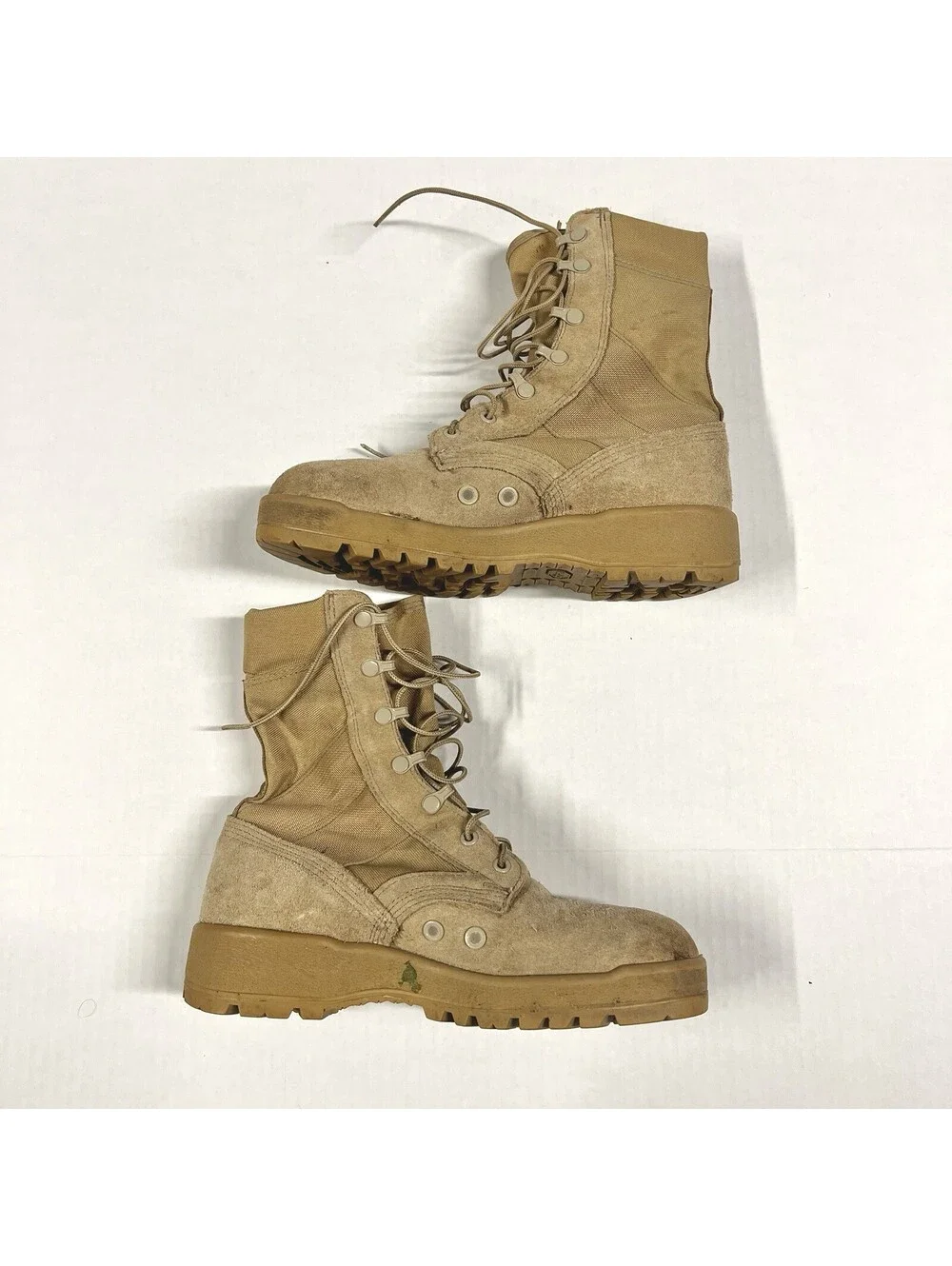 McRae Footwear Mens Tan Suede Vibram Military Combat Boots Size 7R